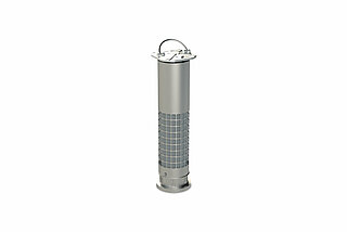 Afbeelding van een zilveren Air-X-filterelement voor het verminderen van tankvolumes