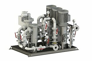 System for the process water filtration in a large hydropower plant
