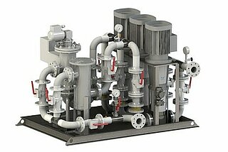 System zur Prozesswasserfiltration in einem Großwasserkraftwerk