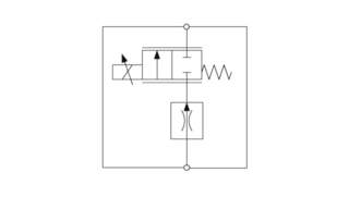 Cilindro de émbolo, esquema del circuito convencional