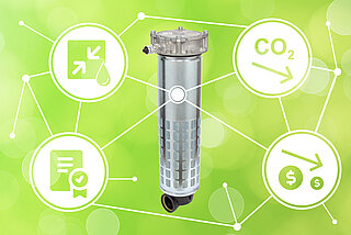 Behoud van hulpbronnen en CO2-reductie dankzij Air-X-filtertechniek
