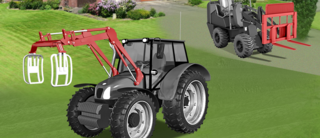 HYDAC EHC kann in verschiedensten mobilen Arbeitsmaschinen verwendet werden, wie beispielsweise hier im Bild: Traktor mit Hubarm sowie Ballenzange.