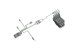 HYDAC Kabelbaum für die schnelle Inbetriebnahme des ersten Prototyps.